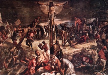  detalle Lienzo - Detalle de la crucifixión1 cristiano religioso italiano Tintoretto